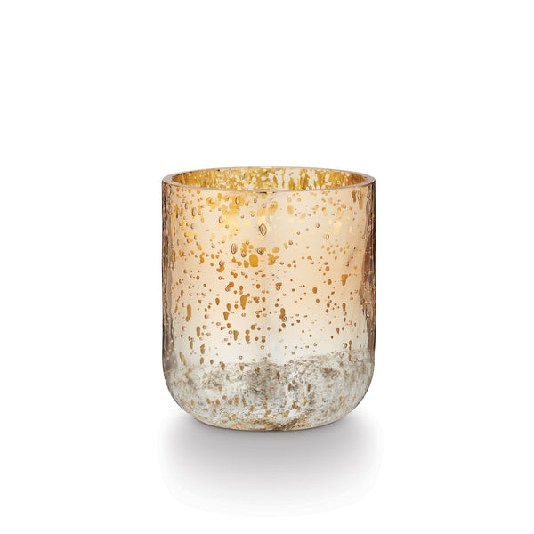 Winter White Small Radiant Glass Candle