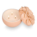 Blood Orange Dahlia Ceramic Flower Candle - Illume Candles - 45337344000