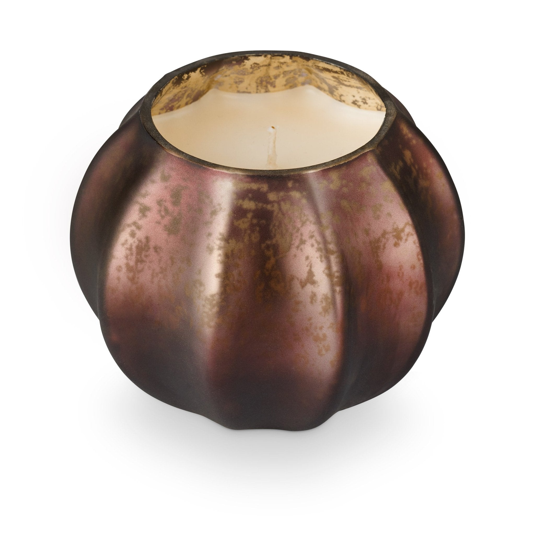 Midnight Pumpkin Mercury Glass Bronze Pumpkin Shaped Candle