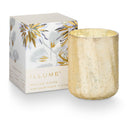 Winter White Small Boxed Crackle Glass Candle
