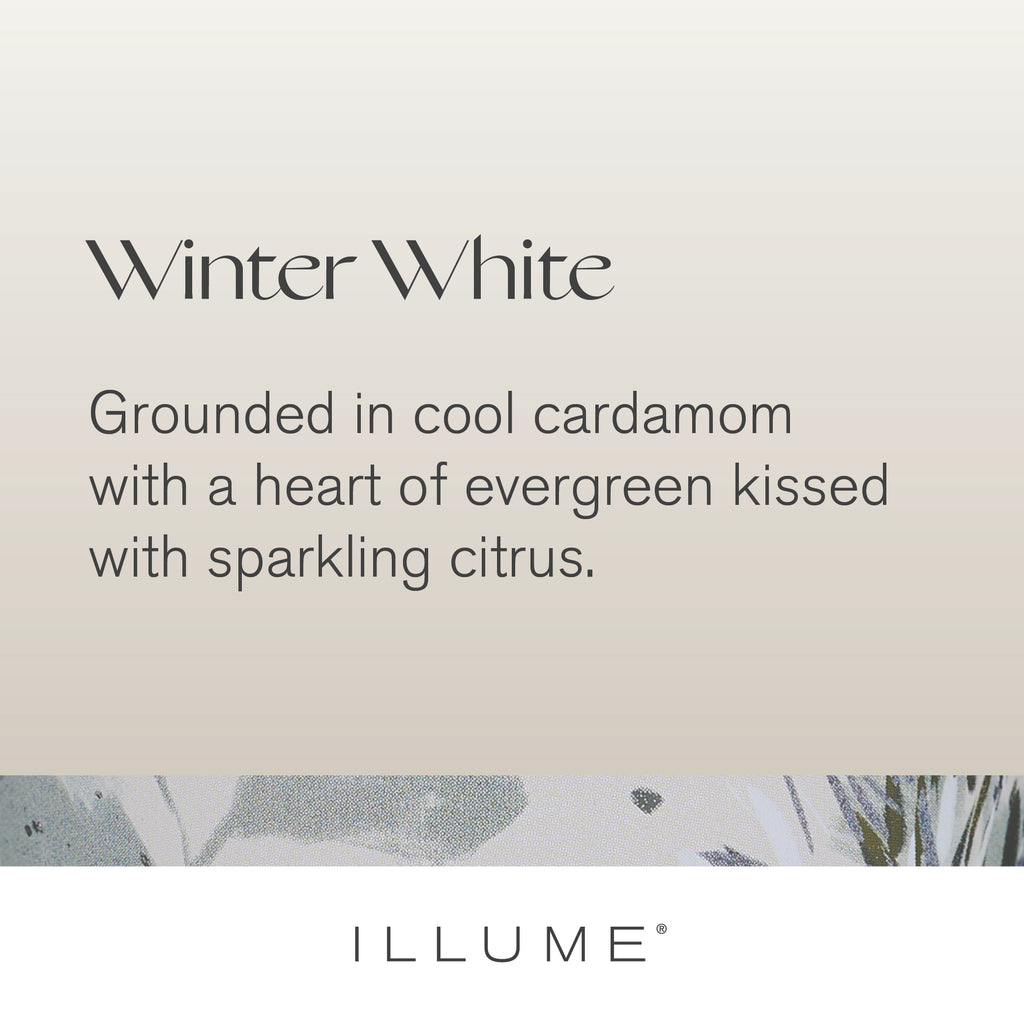 Winter White Large Radiant Glass Candle - Illume Candles - 45507333000
