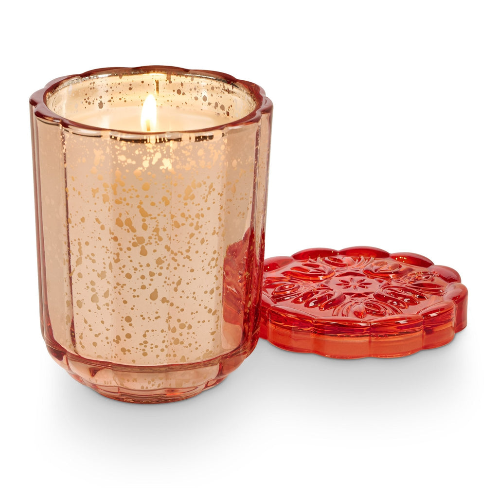 ILLUME® Blood Orange Dahlia Flourish Glass Candle– Illume Candles