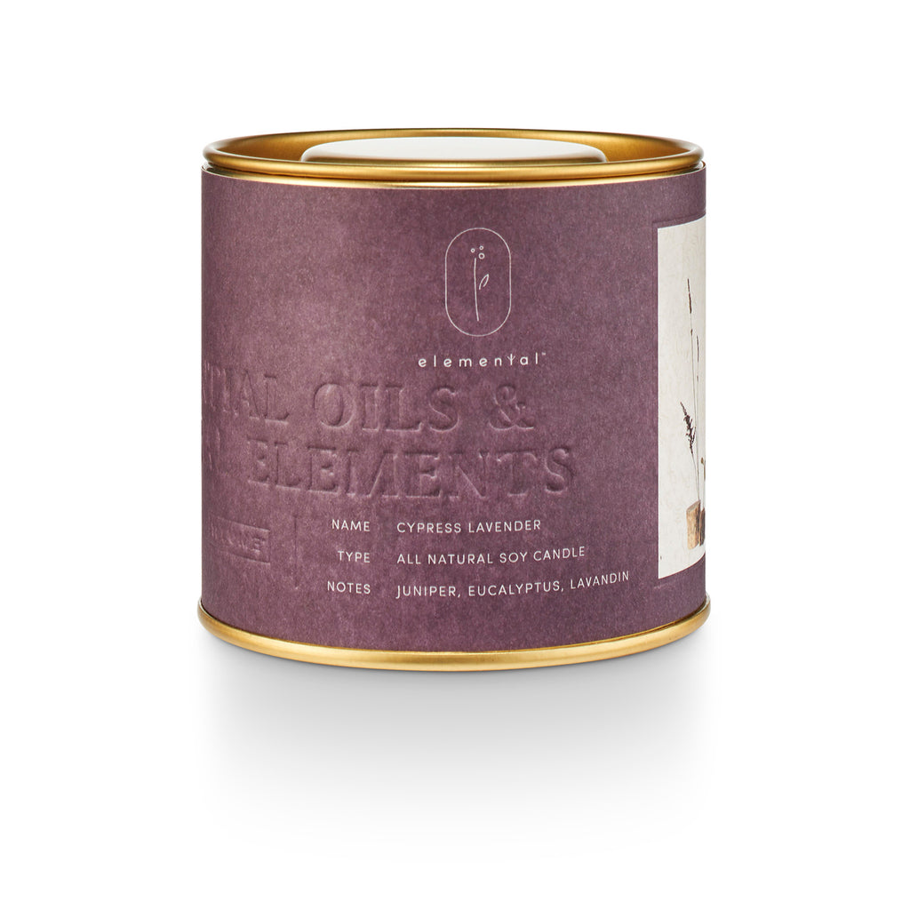 Cypress Lavender Natural Tin Candle