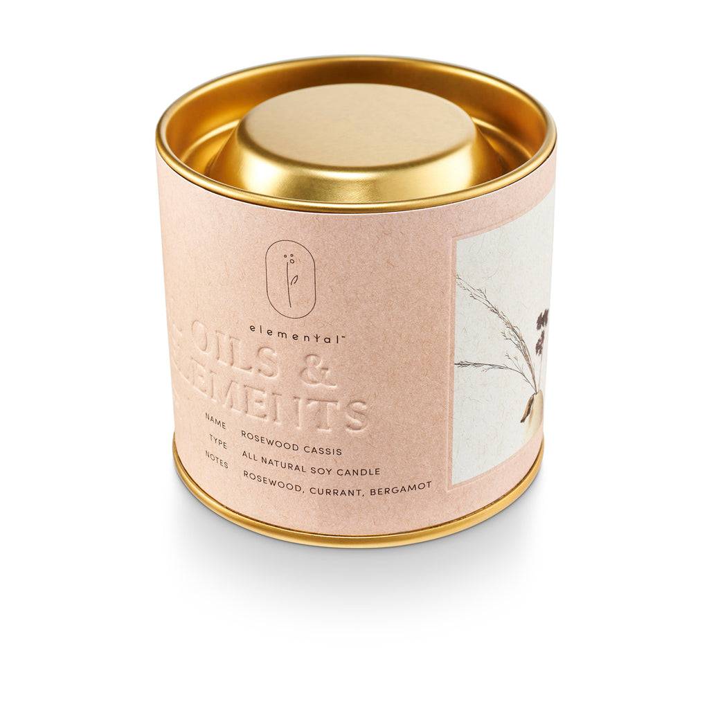 Lifestyle image of Rosewood Cassis Natural Tin Candle