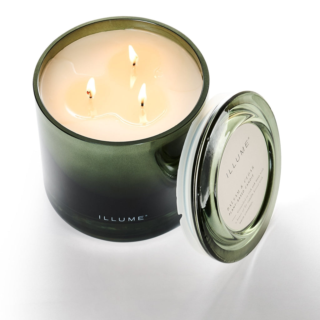 Illume Balsam & Cedar Gifted Glass Candle