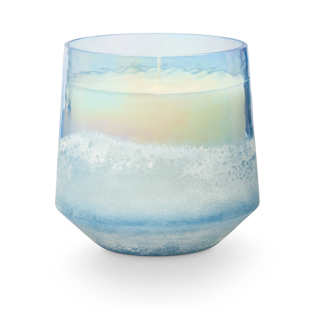 Winter White Baltic Glass Candle