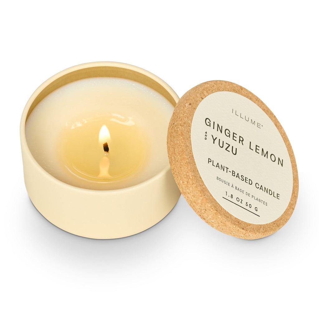 Ginger Lemon and Yuzu Cork Tin Candle - Illume Candles - 46270006000