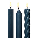 Assorted Deep Blue Candle Tapers 3-Pack - Illume Candles - 46271002000