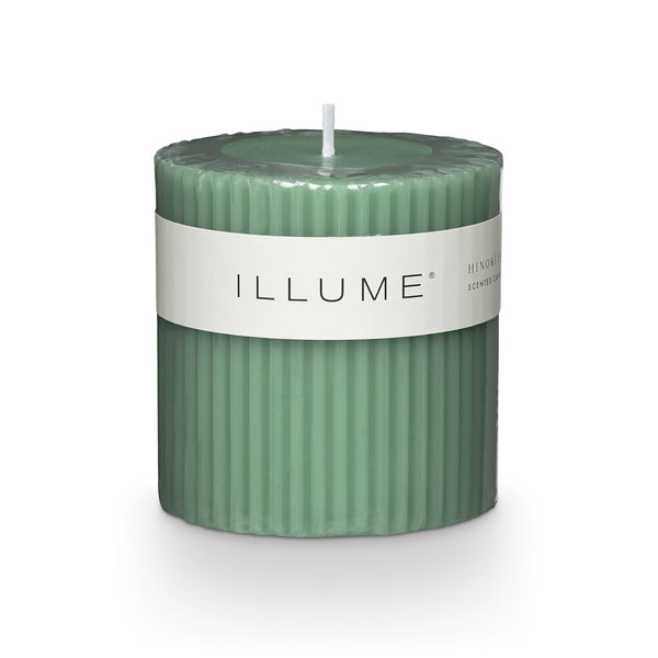 Hinoki Sage Small Fragranced Pillar Candle - Illume Candles - 46272003000