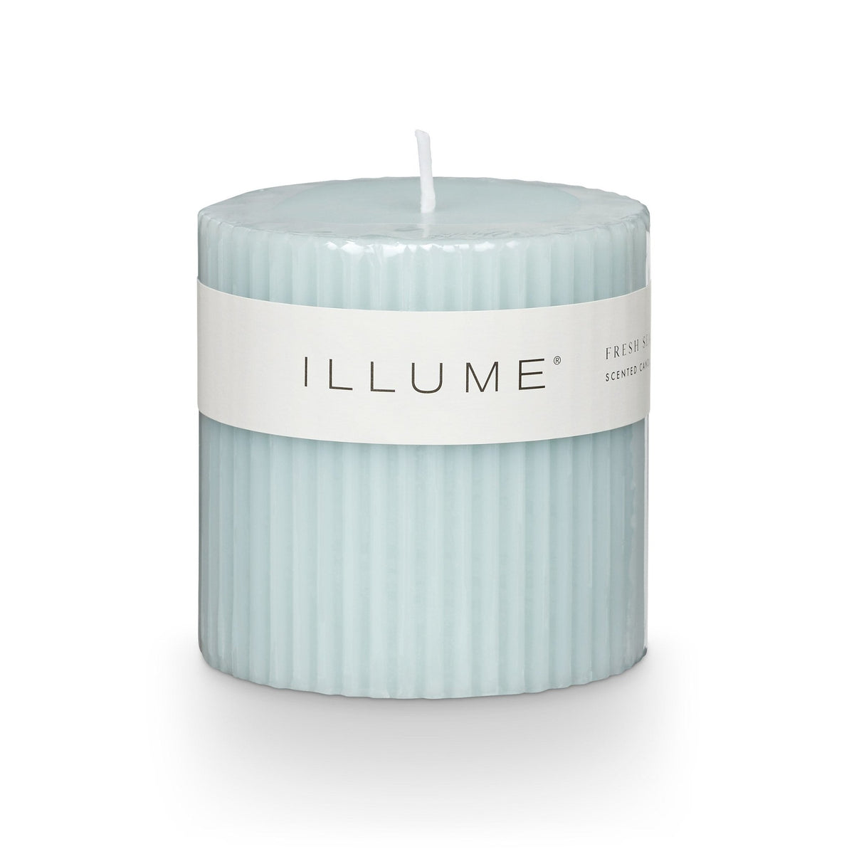 Fresh Sea Salt Small Fragranced Pillar Candle– Illume Candles