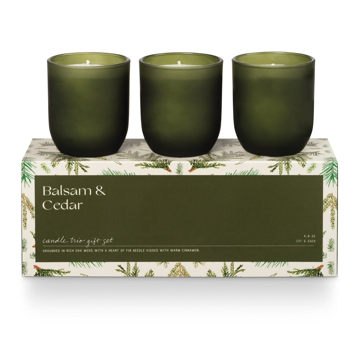 Crate&Barrel ILLUME ® Balsam and Cedar Scented Mercury Glass Holiday Candle