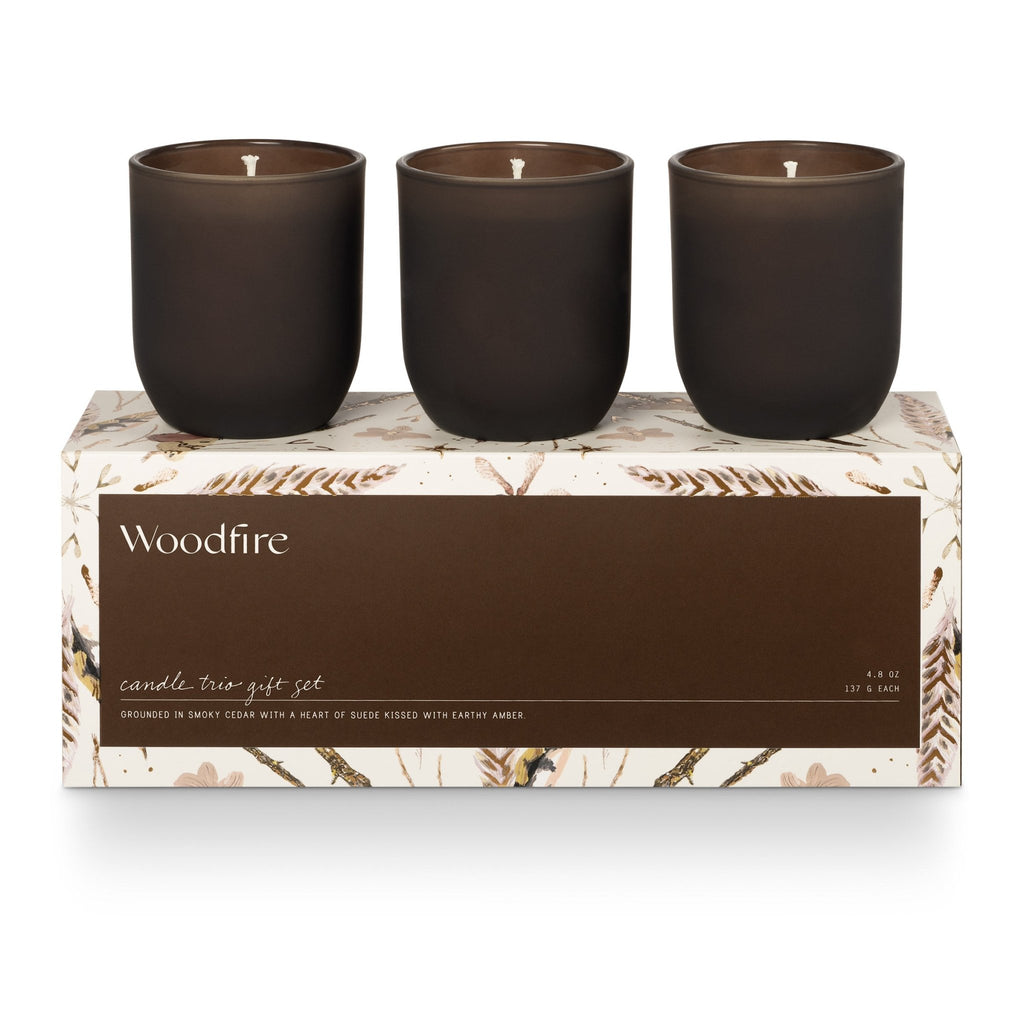 Woodfire Candle Trio Gift Set - Illume Candles - 46285119000