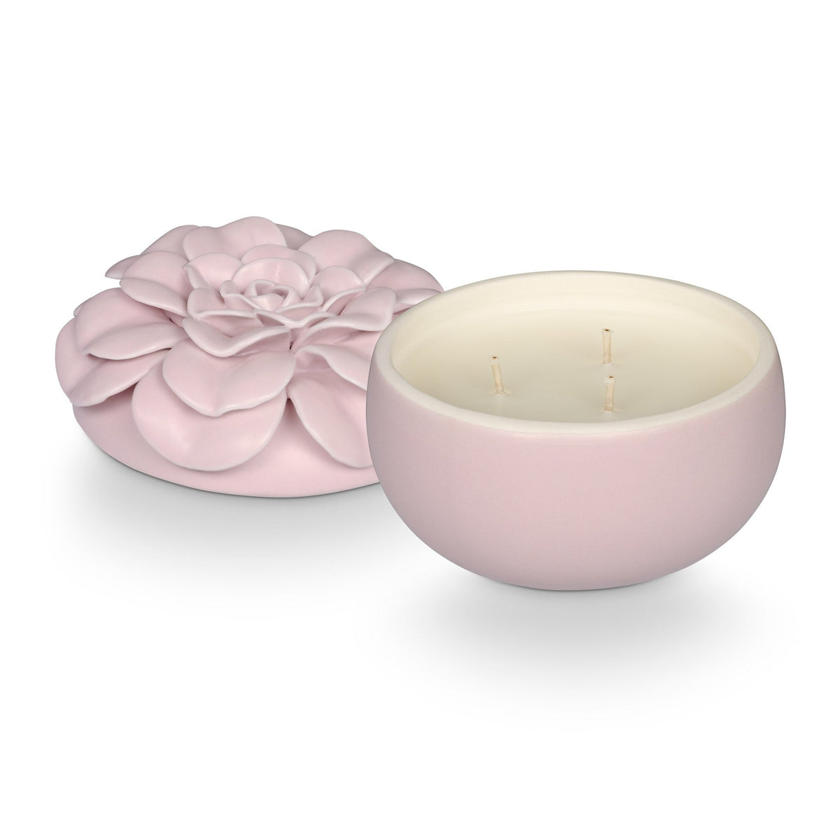 Candle– Ceramic Flower Illume Lavender La Candles La