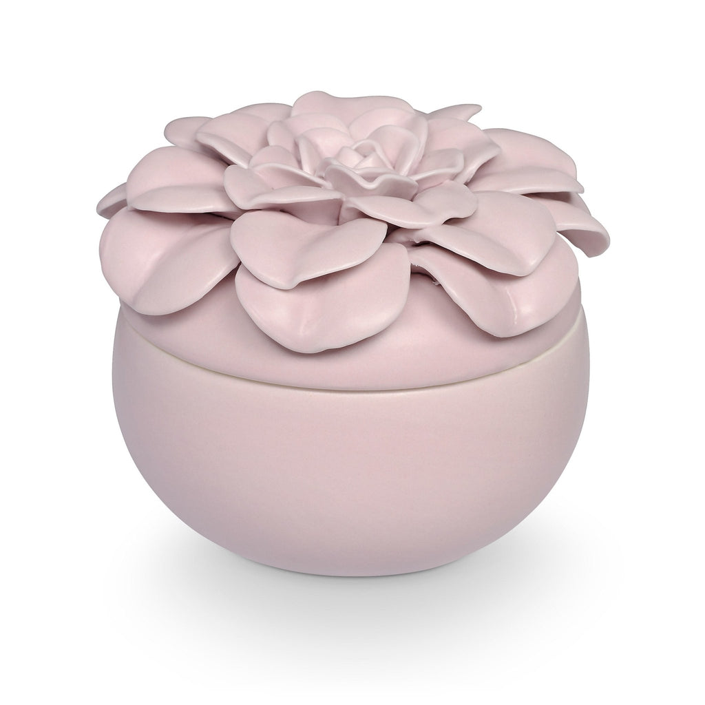 Flower Ceramic Candles Lavender Illume La La Candle–